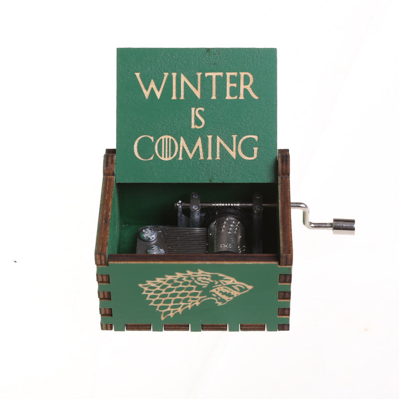 Star Wars Wooden Music Box Classically Carved Hand-cranked Wooden Music Box