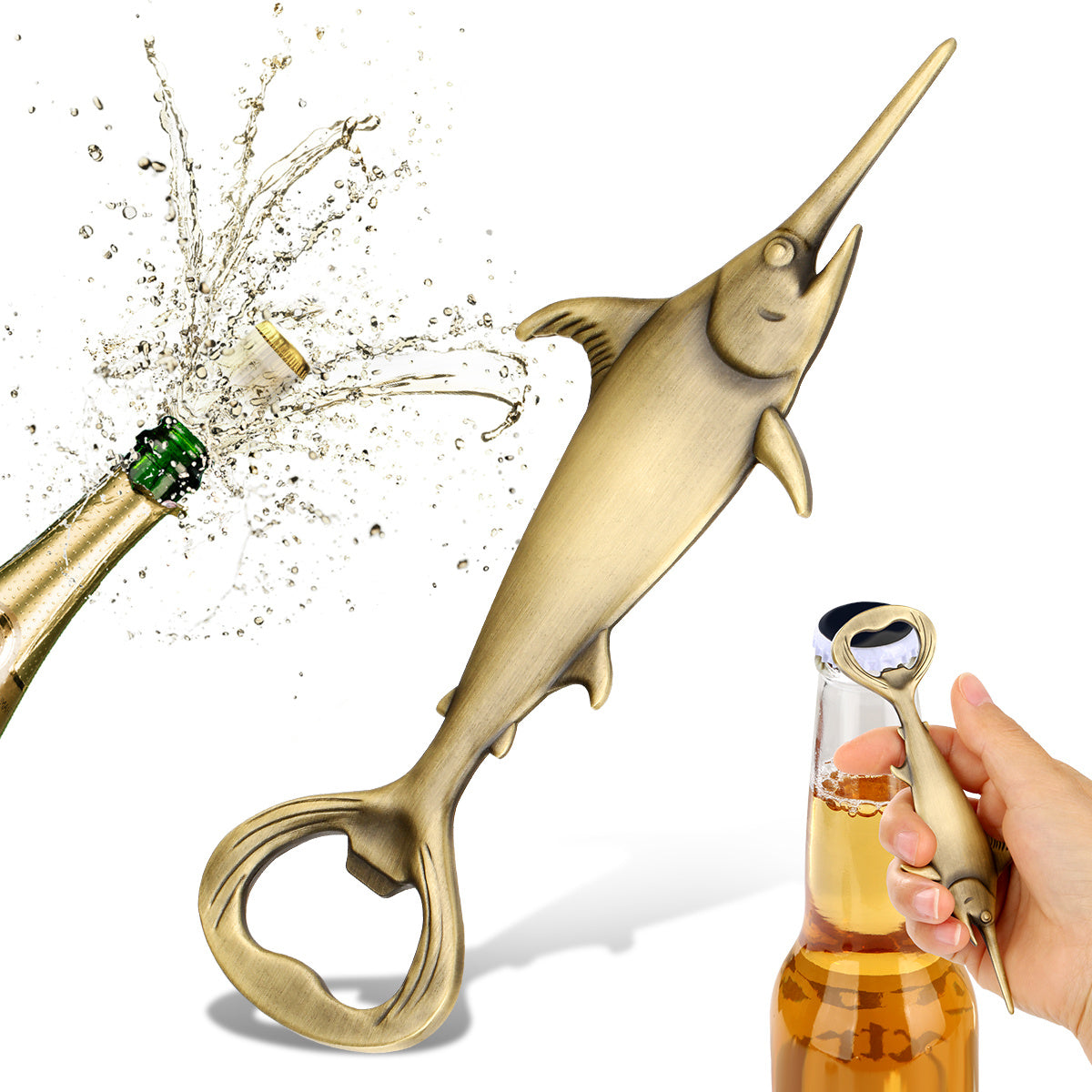 Swordfish Handle Metal Beer Bottle Openers
