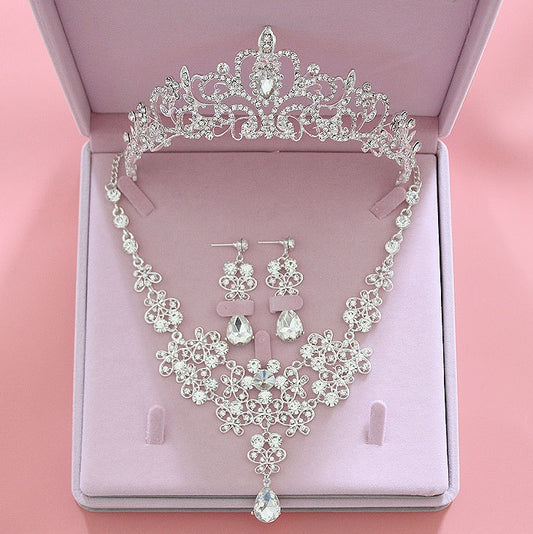 Bridal Butterfly Necklace & Headdress Set - Wedding Jewelry Accessories for Bride