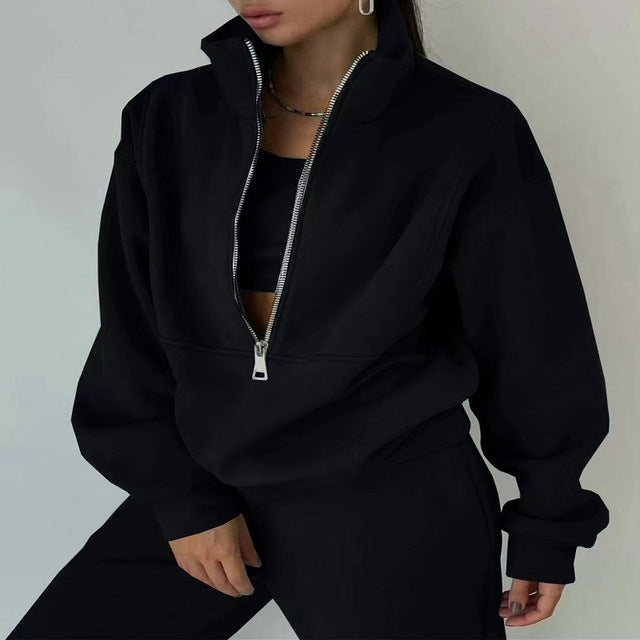 Sportswear Long Sleeve Sweatshirt And Trousers For Spring Fall Women's Clothing