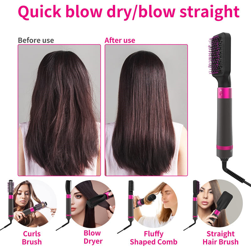 Introducing our Professional 5-in-1 Hair Dryer and Straightening Brush.