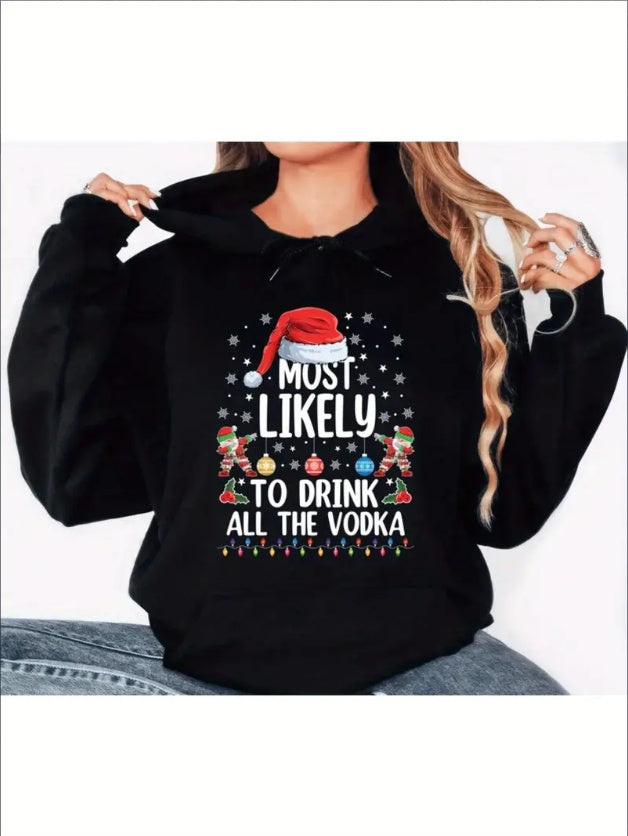 Funny Christmas Hooded Sweatshirt