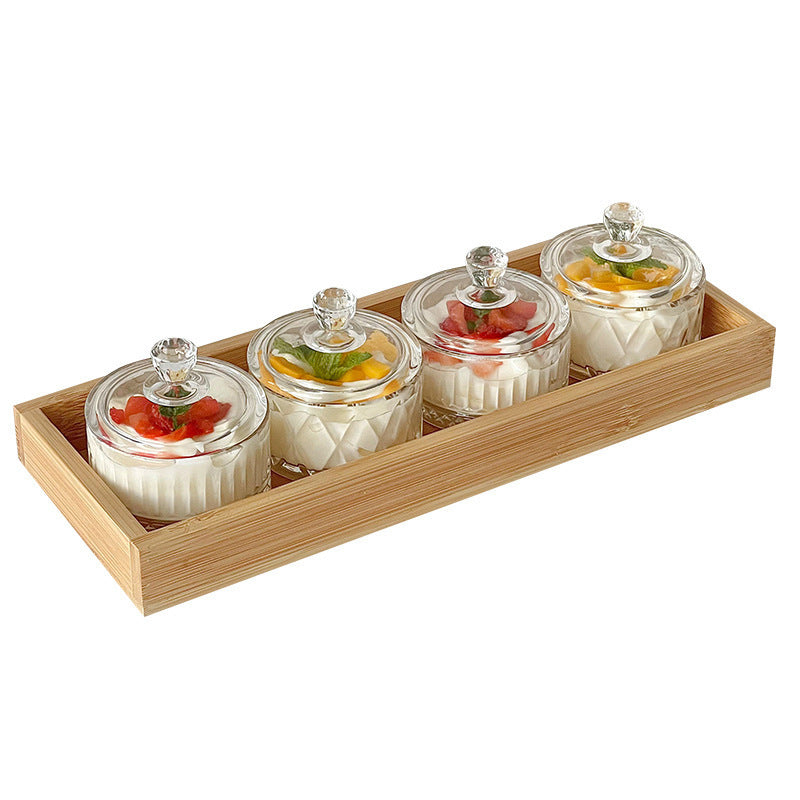 Glass Pudding Cup Set Ice Cream Cup Dessert Ice Cream