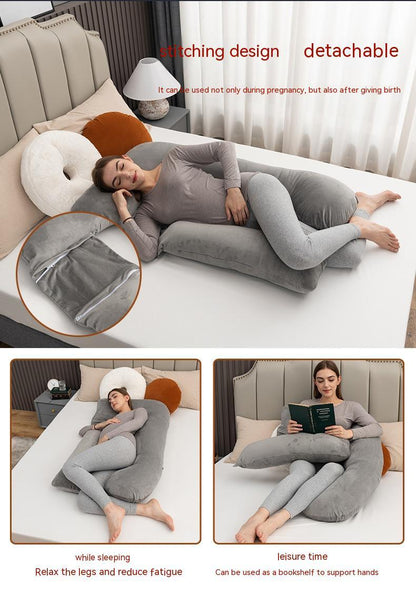 Pregnancy Pillow Detachable Multifunctional Siesta Pillow Cushion Lumbar Pillow Belly Support Pillow