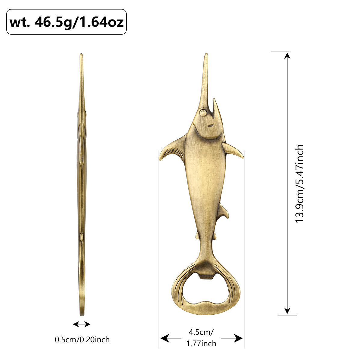 Swordfish Handle Metal Beer Bottle Openers