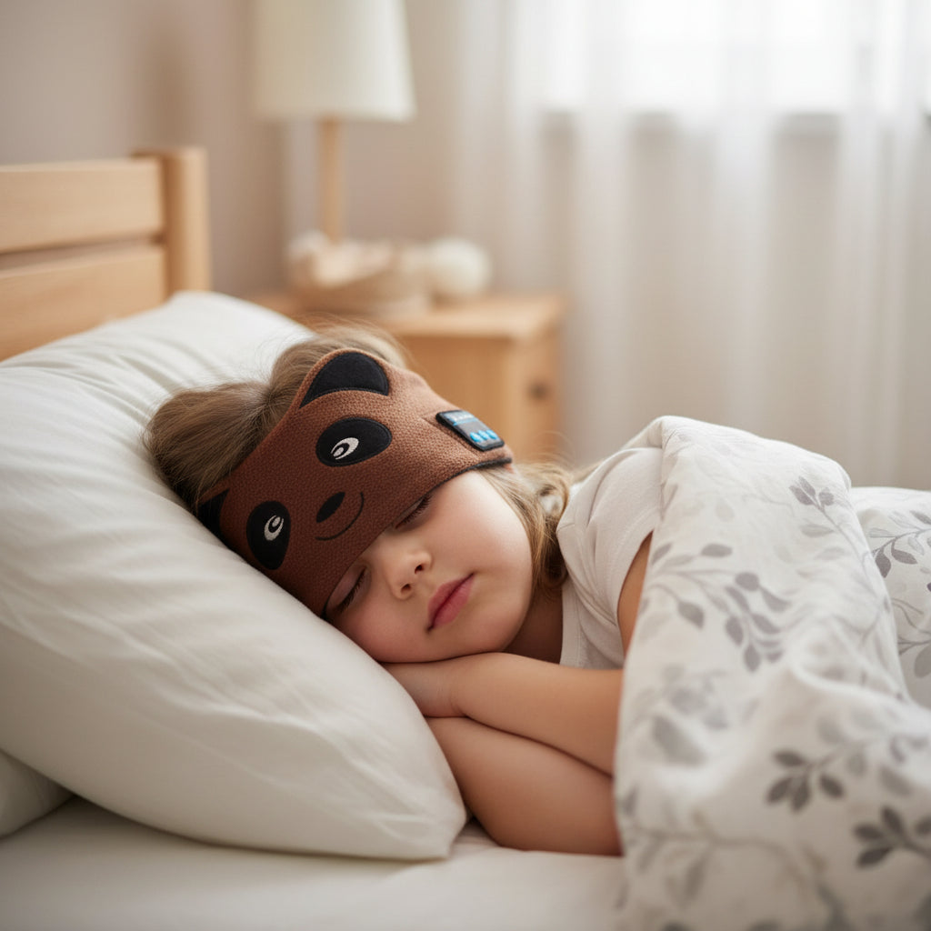 Bluetooth-enabled sleep-aid eye mask.