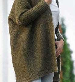 Women's Solid Color Hooded Cardigan Sweater
