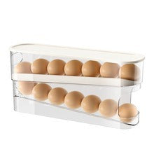 Slide-Out Egg Tray Refrigerator Side Door Automatic Egg Dispenser Kitchen Countertop Egg Storage