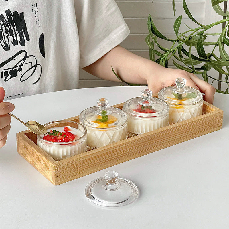 Glass Pudding Cup Set Ice Cream Cup Dessert Ice Cream