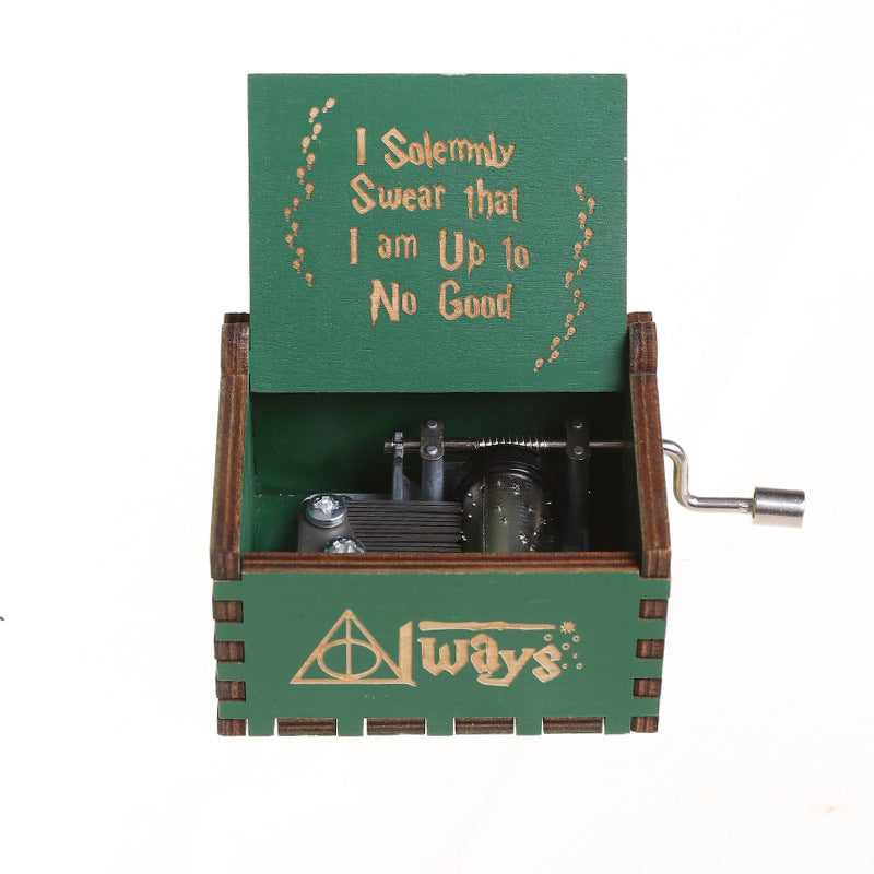 Star Wars Wooden Music Box Classically Carved Hand-cranked Wooden Music Box