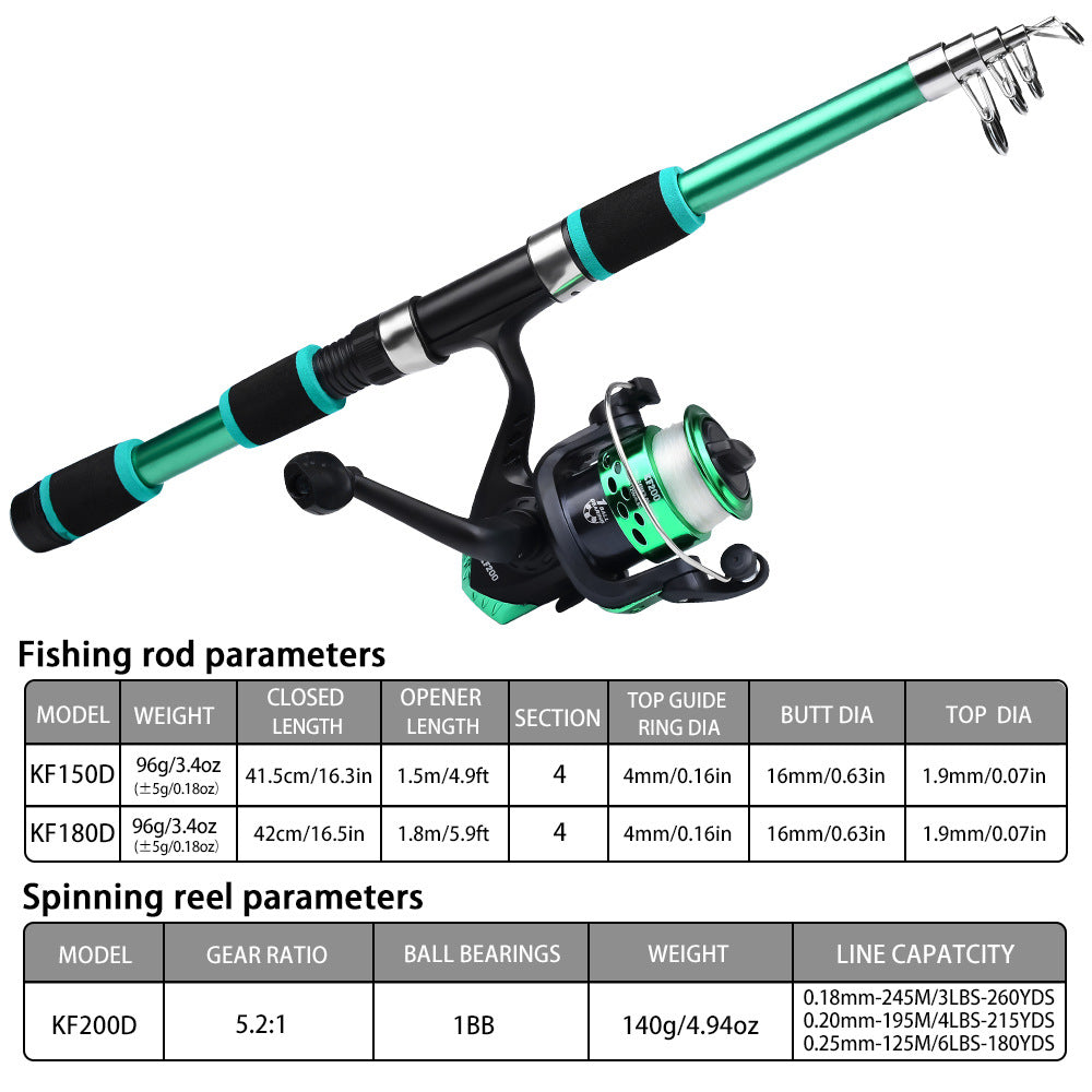 Tossing Casting Rods Fishing Wheel Fishing Rod Combination