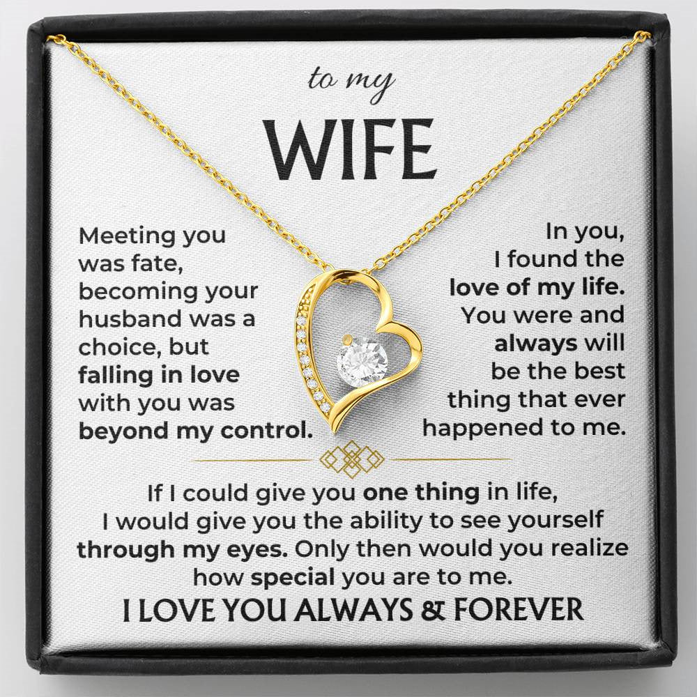 Forever Love Necklace for Wife - Romantic Gift Jewelry 'Best Thing That Ever Happened To Me'