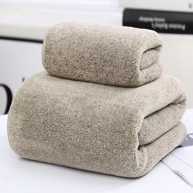 Thick Bamboo Charcoal Fiber Coral Fleece Towels