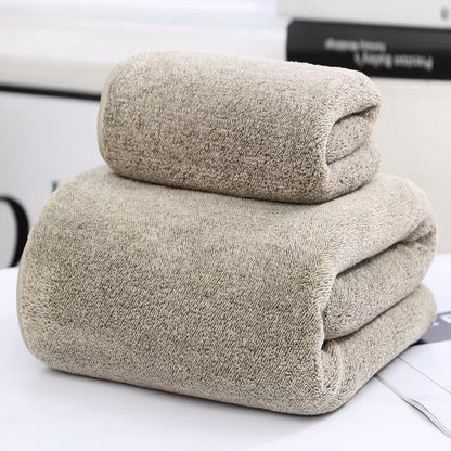 Thick Bamboo Charcoal Fiber Coral Fleece Towels