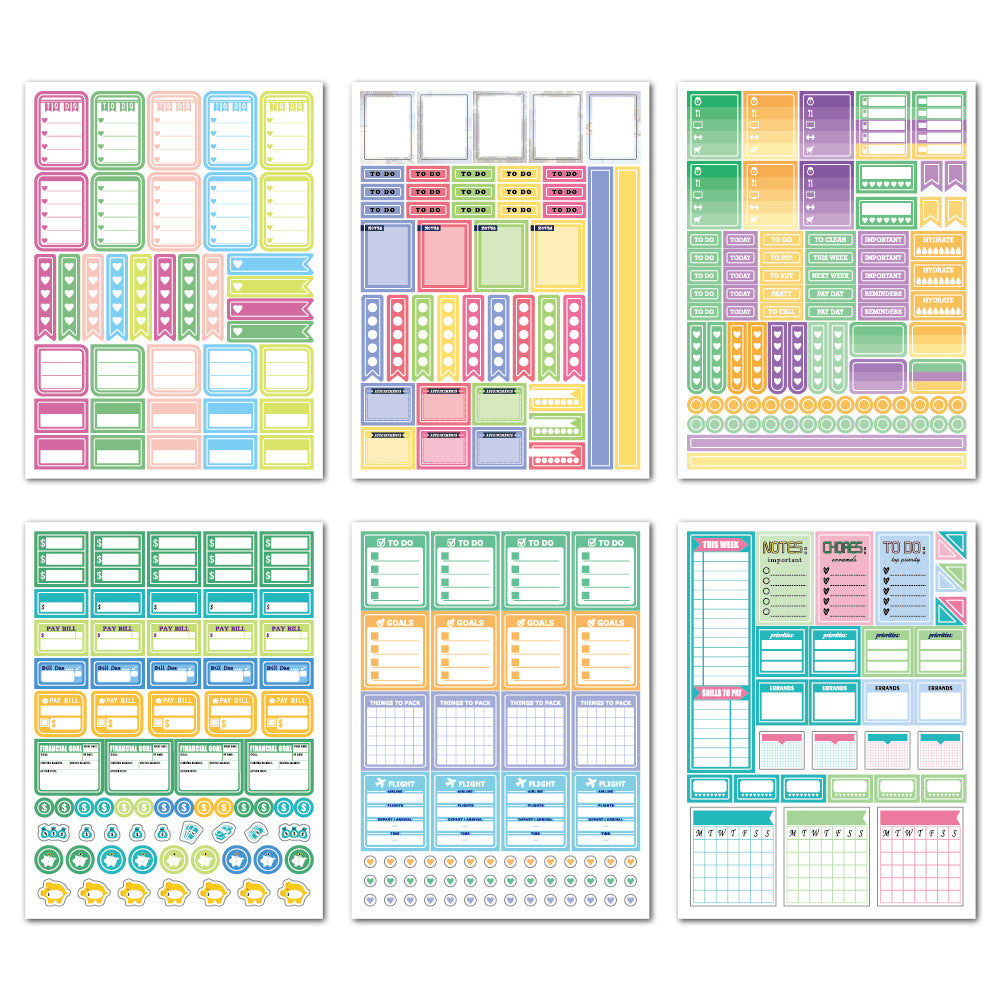 Planner Stickers Set Seasonal Monthly  Pack 24 Sheets