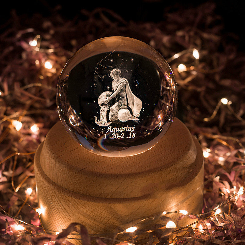 Constellation crystal ball music box