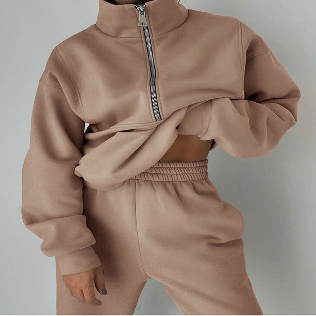 Sportswear Long Sleeve Sweatshirt And Trousers For Spring Fall Women's Clothing