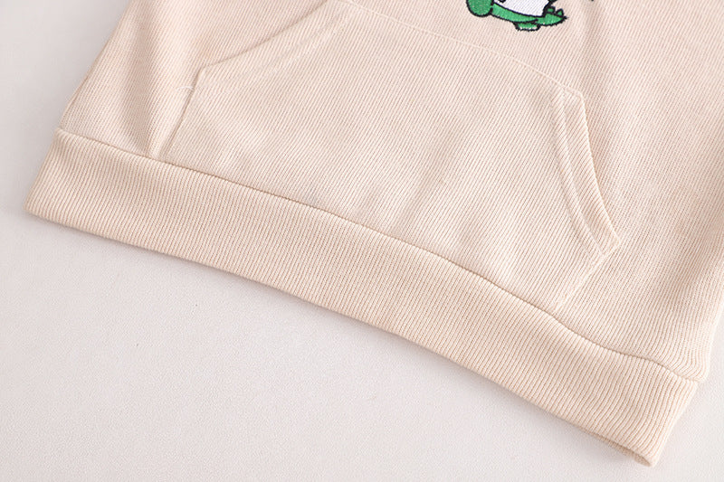 Baby Fall Two-Piece Outfit: Hooded Top and Overalls Set