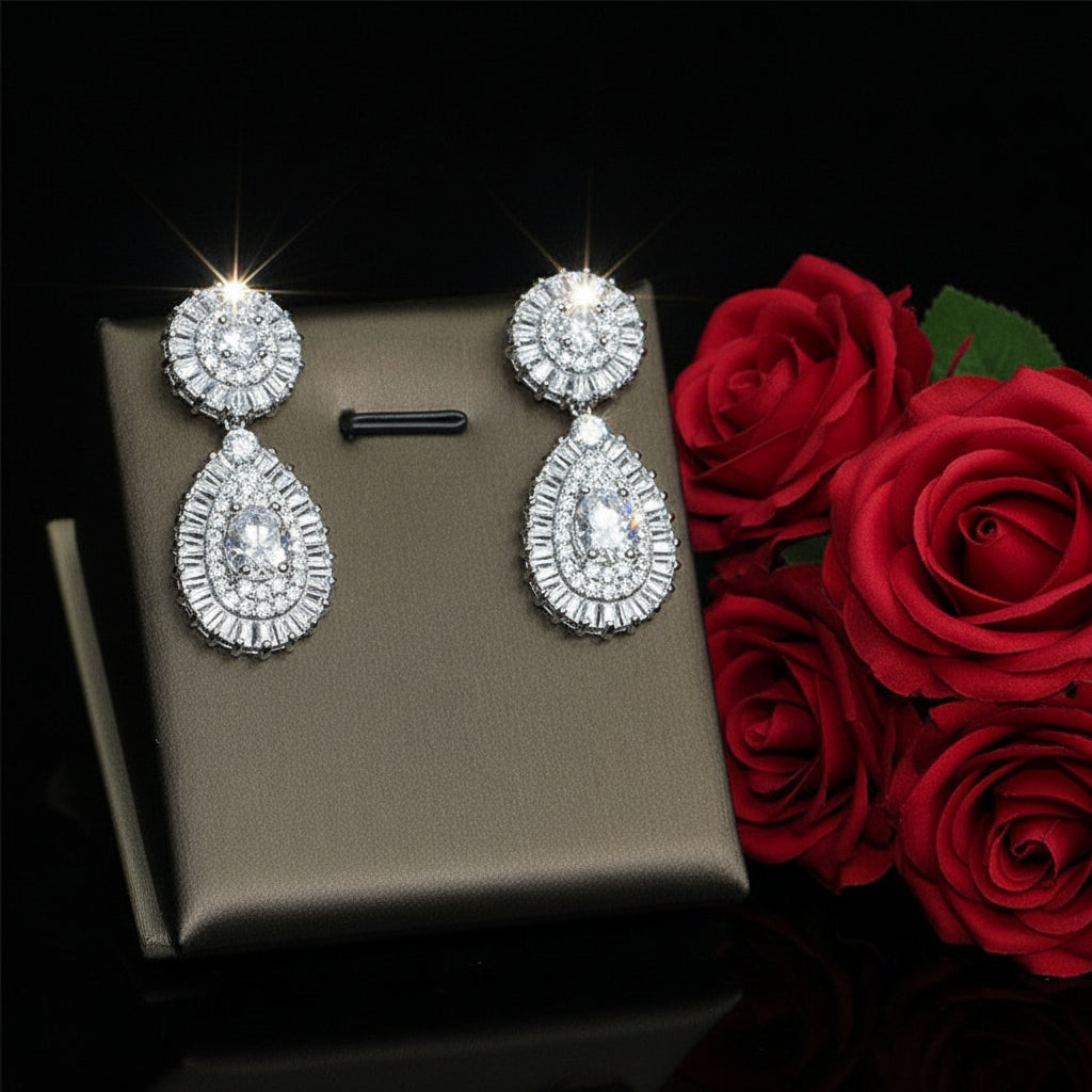 Suit Shiny Zircon Dinner Dress Accessories Four-piece Set