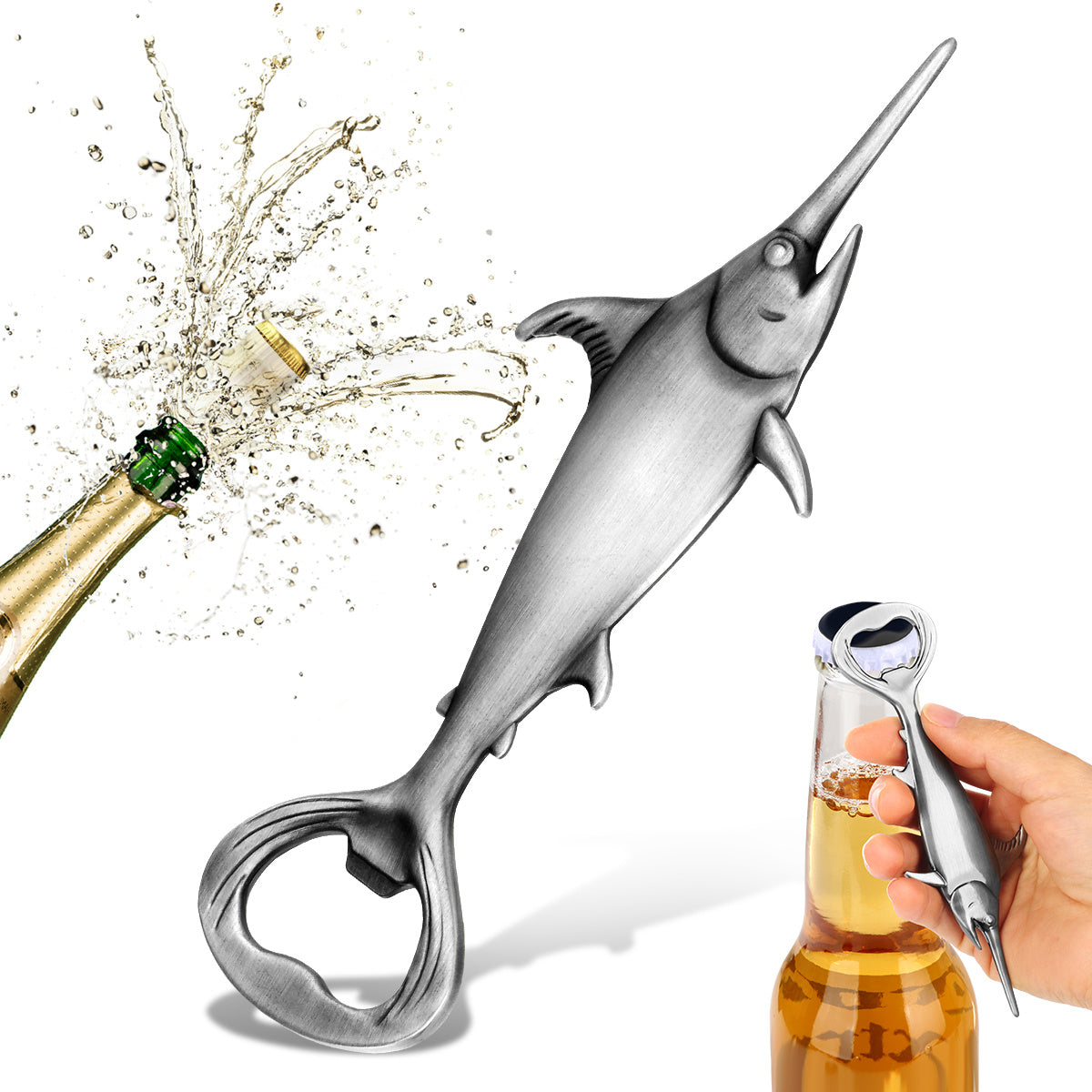 Swordfish Handle Metal Beer Bottle Openers