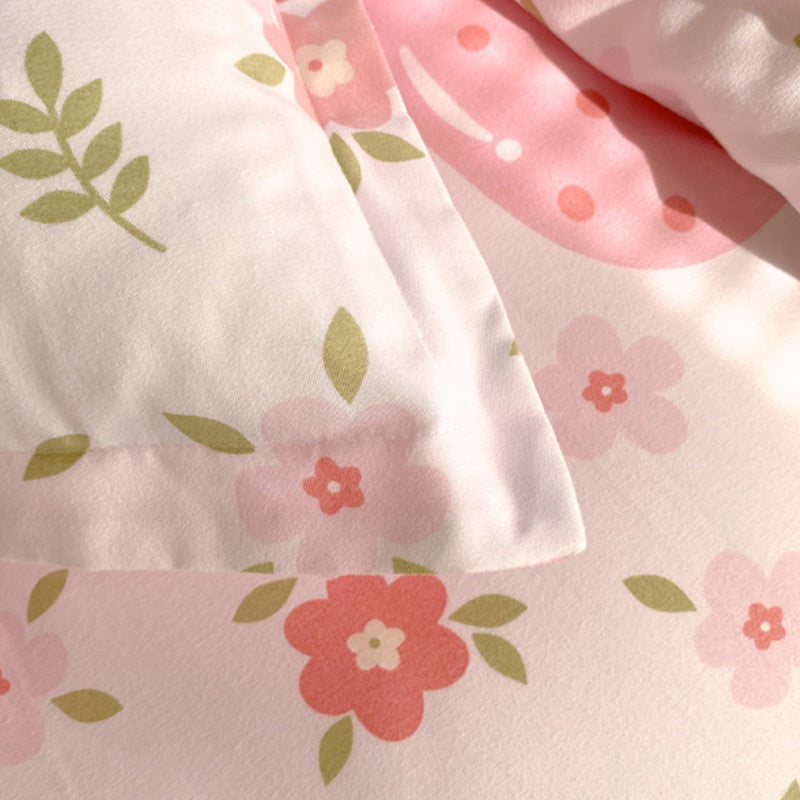 3 Piece Strawberry Duvet Cover Set Strawberry Print Bedding