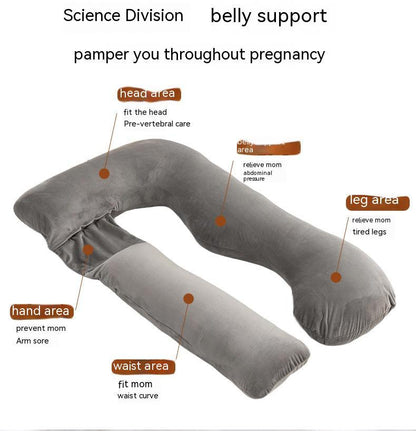 Pregnancy Pillow Detachable Multifunctional Siesta Pillow Cushion Lumbar Pillow Belly Support Pillow