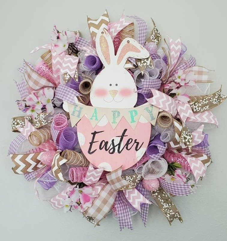 Easter Egg Wreath Decorative Rabbit Wreath