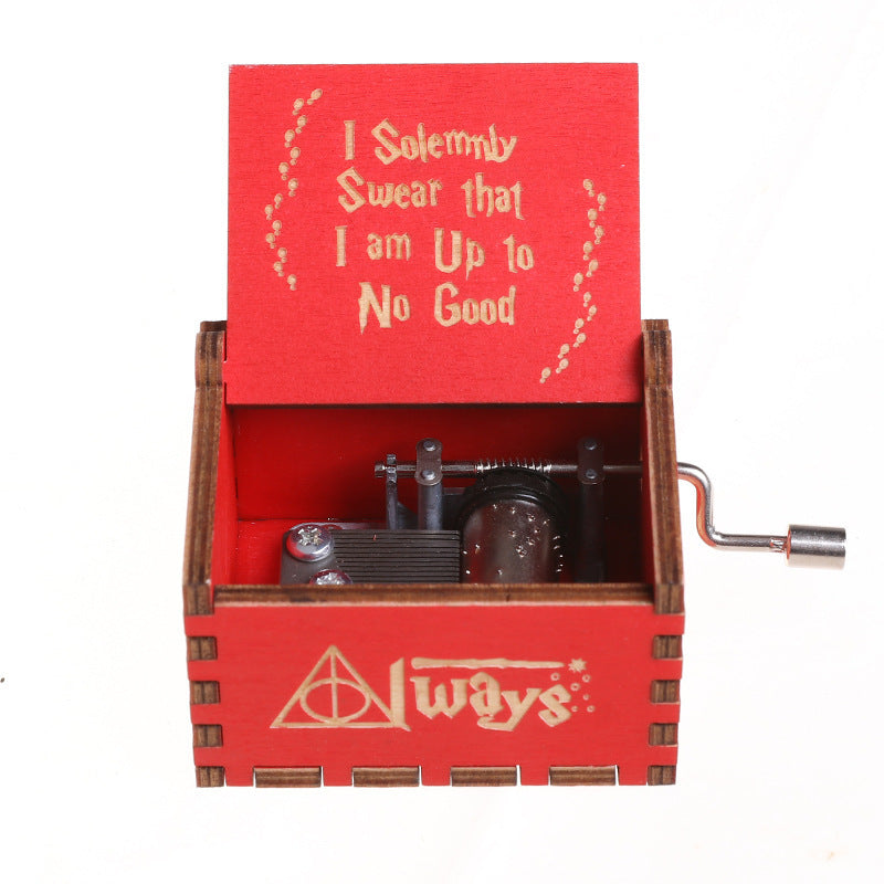 Star Wars Wooden Music Box Classically Carved Hand-cranked Wooden Music Box