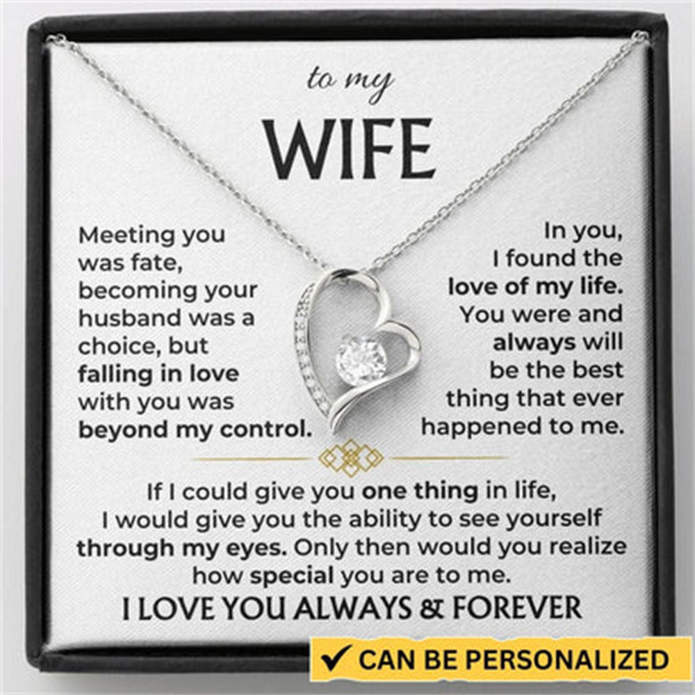 Forever Love Necklace for Wife - Romantic Gift Jewelry 'Best Thing That Ever Happened To Me'
