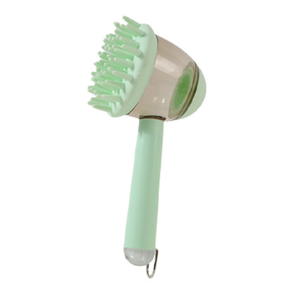 Sheila Merchandise 3 in 1 bath brush for dogs and cats all-in-one pet grooming brush in green