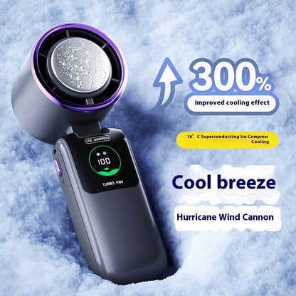 Sheila Merchandise Arctic Breeze rechargeable mini fan high-speed semiconductor refrigeration in black and purple