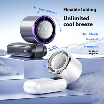Sheila Merchandise Arctic Breeze rechargeable mini fan with high-speed semiconductor refrigeration and flexible folding design