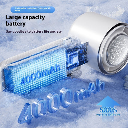 Arctic Breeze rechargeable mini fan with large 4000mAh battery for extended usage and improved battery life