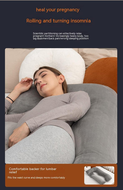 Pregnancy Pillow Detachable Multifunctional Siesta Pillow Cushion Lumbar Pillow Belly Support Pillow