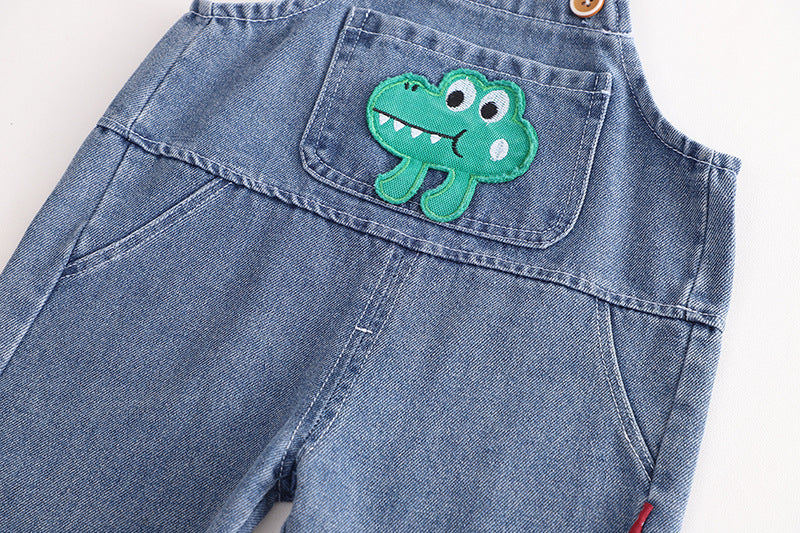 Baby Fall Two-Piece Outfit: Hooded Top and Overalls Set