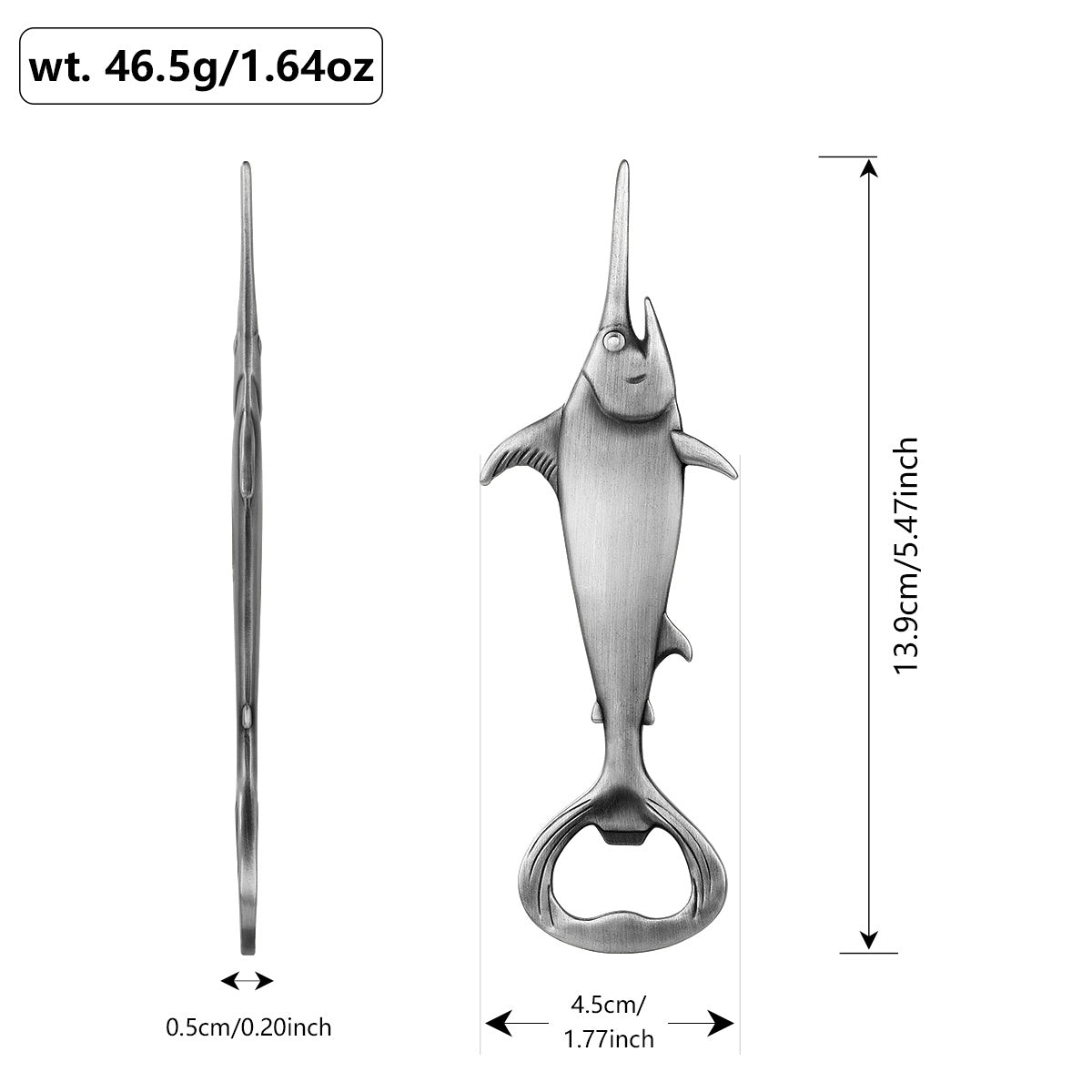 Swordfish Handle Metal Beer Bottle Openers