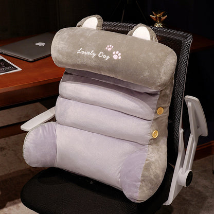 Plush Bedside Backrest Pillow – Soft Upholstered Support for Couch or Bed