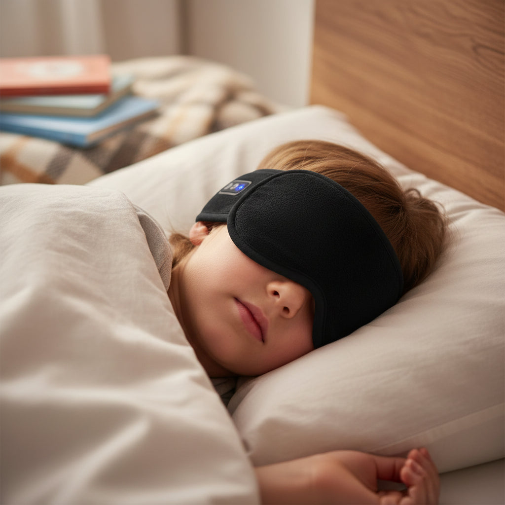 Bluetooth-enabled sleep-aid eye mask.