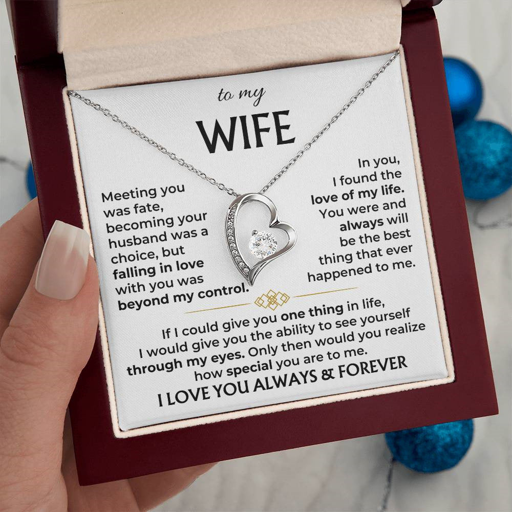 Forever Love Necklace for Wife - Romantic Gift Jewelry 'Best Thing That Ever Happened To Me'