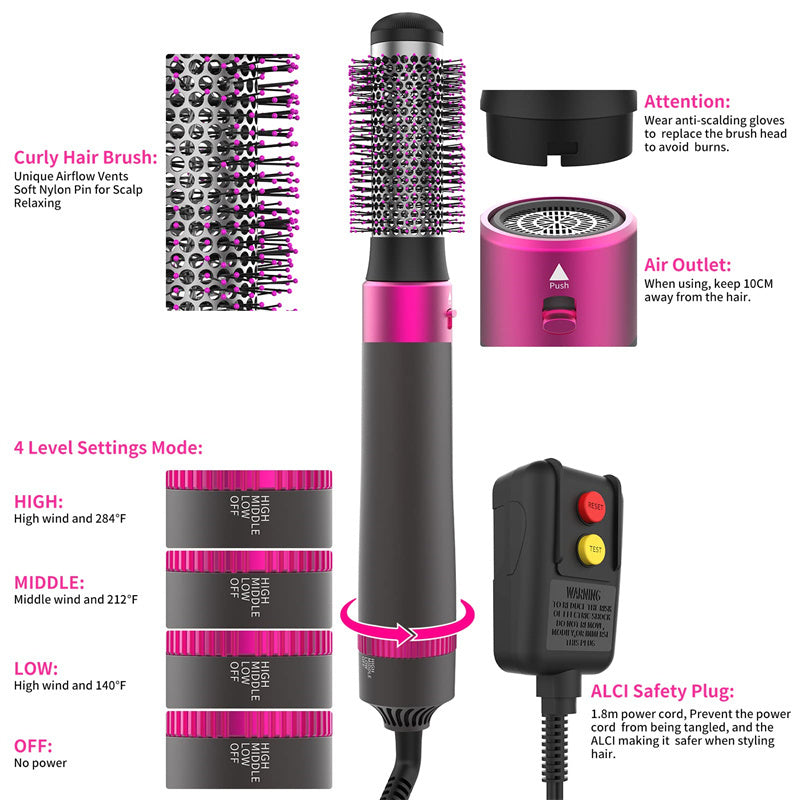 Introducing our Professional 5-in-1 Hair Dryer and Straightening Brush.