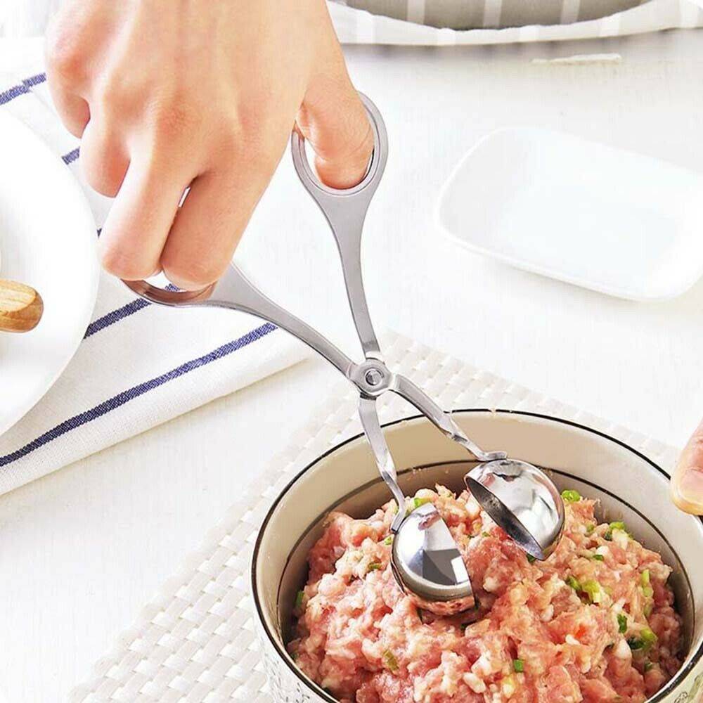 Stainless Steel Non-Stick Meatball Maker from Sheila Merchandise, the best meatball maker spoon for home cooks