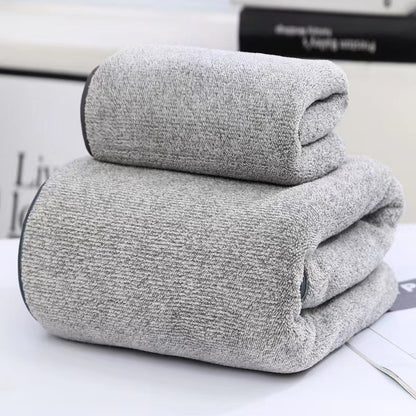 Thick Bamboo Charcoal Fiber Coral Fleece Towels