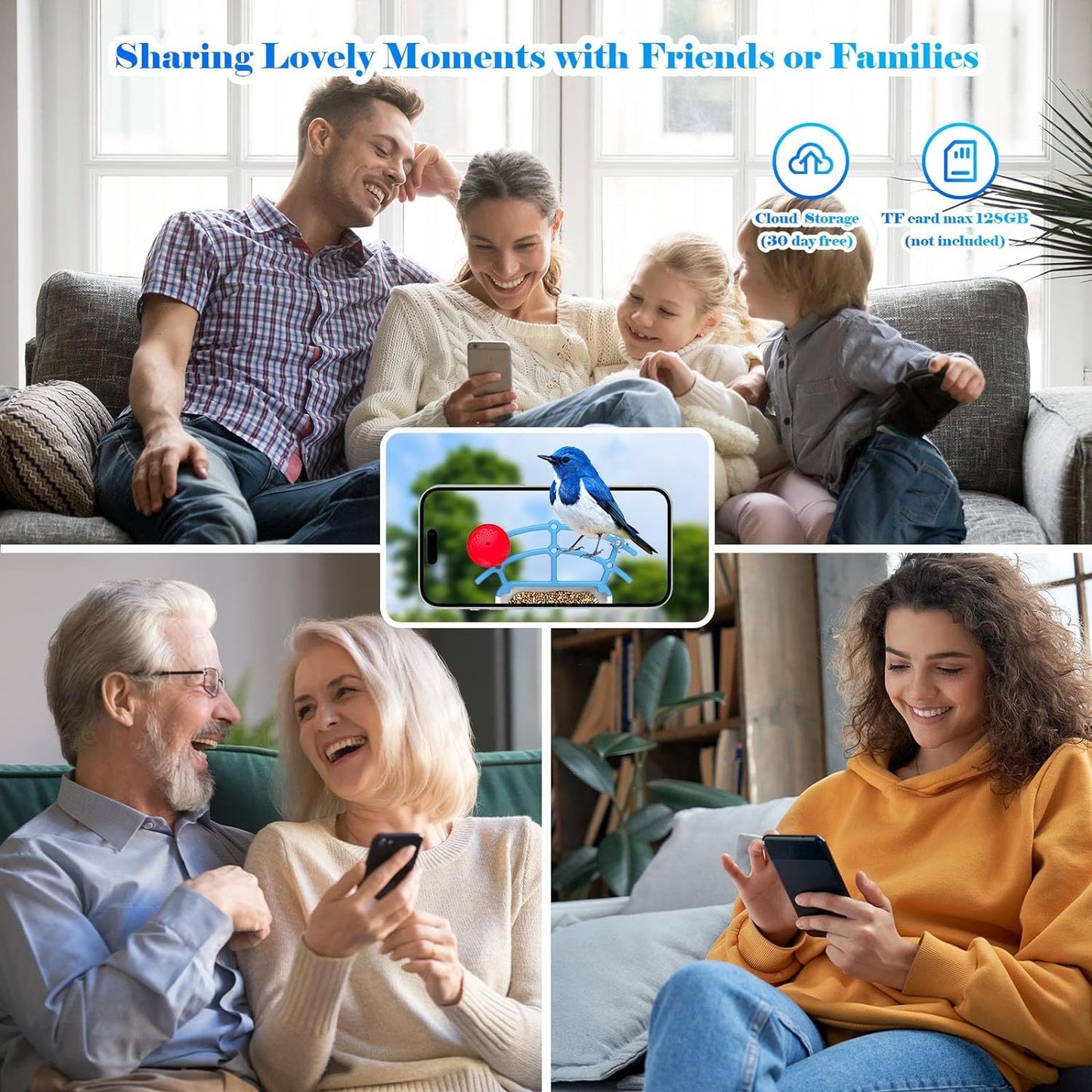 Sheila Merchandise Bird Feeder with bird watching camera with AI recognition for capturing beautiful moments