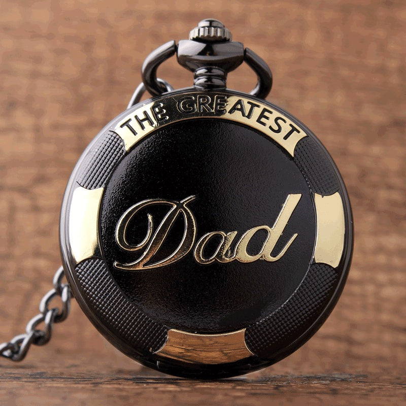The Greatest Dad pocket watch by Sheila Merchandise sentimental gift for father and grandfather