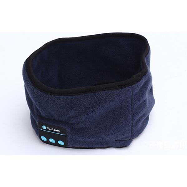 Sheila Merchandise wireless Bluetooth fitness headband in navy blue with built-in control buttons