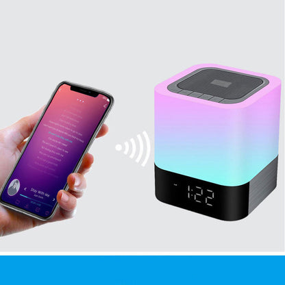 Sheila Merchandise Bluetooth speaker with digital clock and colorful light perfect Bluetooth sound system home office