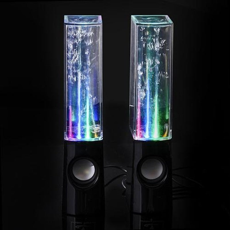 Sheila Merchandise wireless dancing water speaker with LED lights showing Bluetooth water speakers with lights