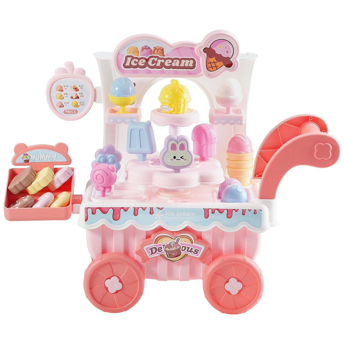 Ice Cream Cart For Kids Pretend Play Ice Cream Shop For KidsPink
