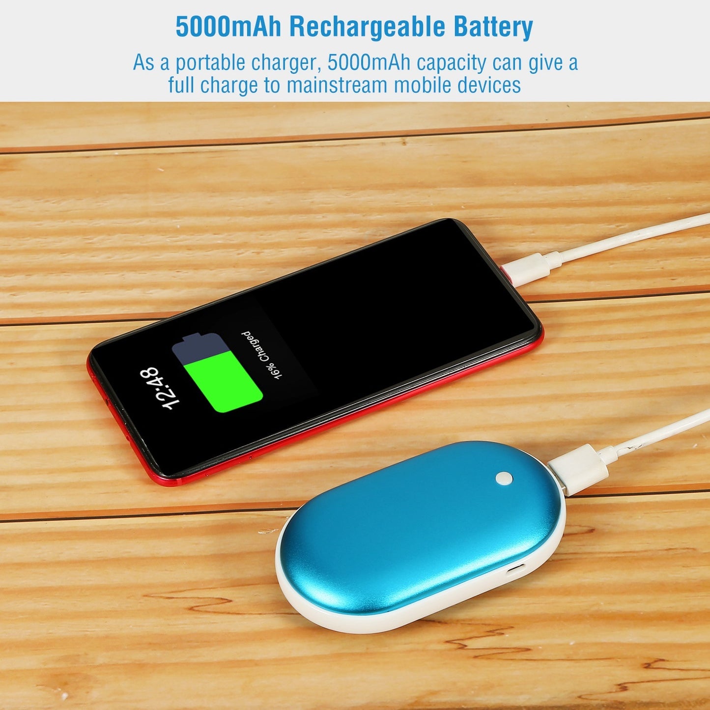 Rechargeable Pocket Warmer Double-Sided Heating Handwarmer