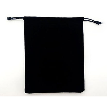 Black velvet drawstring pouch for storing cremation jewelry pendant securely